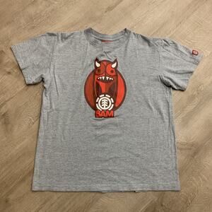 Vintage Y2K Element Bam Margera Don Pendleton Art T-Shirt Youth Boys Large L